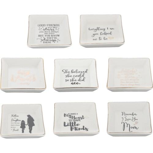 Ceramic Jewelry Tray Dish Display for Family Thanksgiving Day Birthday Gift