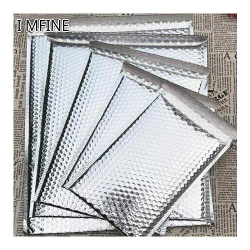 40pcs Silver Foil Bubble Mailers Padded Envelopes Multi-function Packaging material Shipping Bags Bubble Mailing Envelope Bag