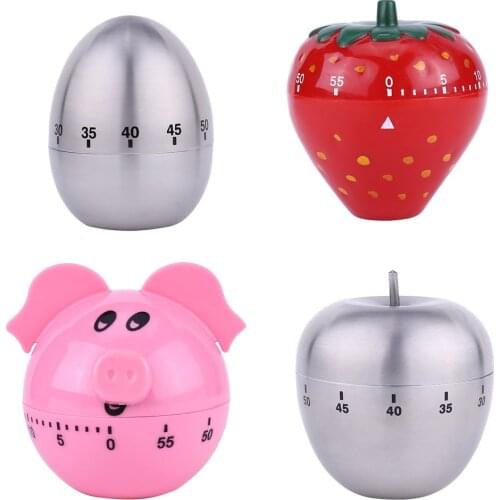 Mechanical Egg Kitchen Cooking Timer Countdown 60 Minutes Alarm Stainless Steel Cooking Tool Kitchen Timer Egg