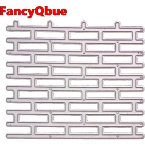 Metal Cutting Dies Brick Wall Background Paper Fence Craft Dies Frame Die Cut For Card Making Scrapbooking Embossing Decoration
