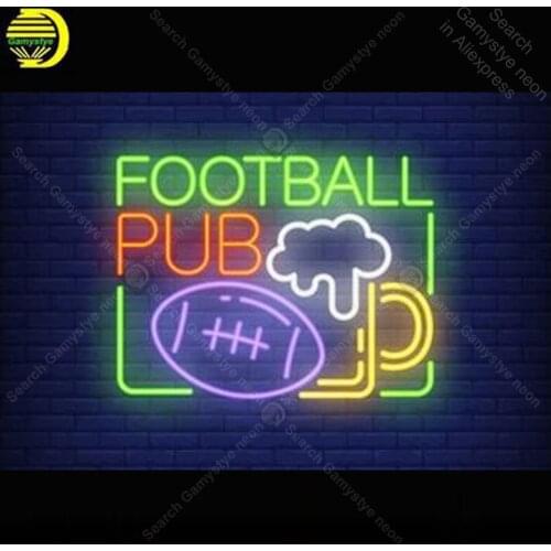 Neon Sign for Football pub Rugby ball Neon Bulb Sign lamp Display Beer Bar Light up wall sign Neon Sign for Room Letrero Lampara