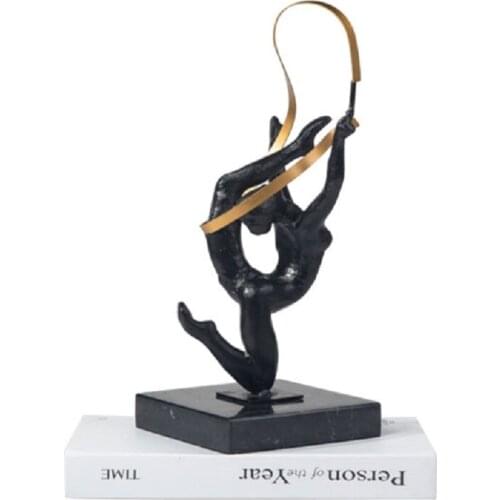 NEW CLASSICAL GYMNASTICS DANCER SPORTS FIGURE ART SCULPTURE CREATIVE STAINLESS STEEL CRAFT DESKTOP DECORATIONS FOR HOME R3636
