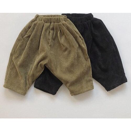 New 2021 Autumn Boys Girls Corduroy Children Pants Kids Baby Pants Winter Kids Pants For Boys Girls Casual Thicken Pants