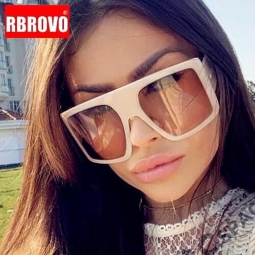 RBROVO 2021 Oversized Sunglasses Women Vintage Glasses for Women/Men Brand Designer Eyeglasses Women Retro Gafas De Sol Mujer