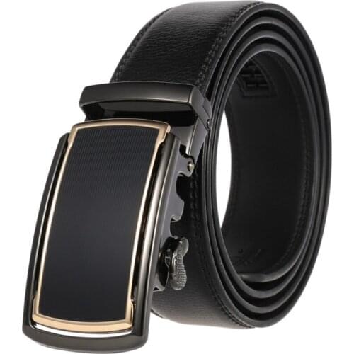 New Men Belt Fashion Alloy Automatic Buckle Belt Business Affairs Casual Decoration Belt Mens Belts Luxury Brand LY188951-1