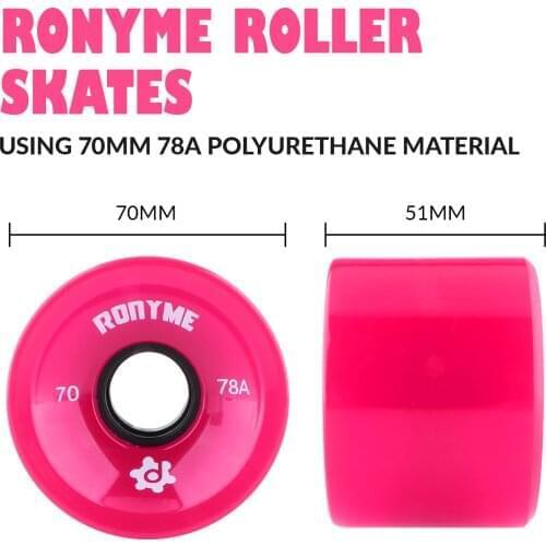Ronyme 4 pieces ABEC-9 78A Longboard Wheels High Performance PU Skateboard Wheels Roller Wheels Replacement Wheels Accessories