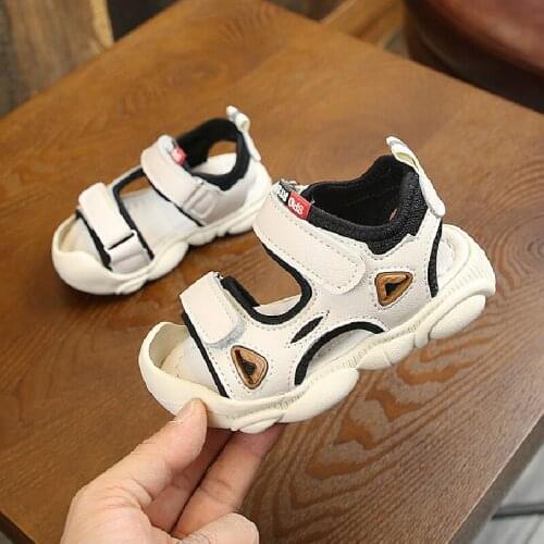 2020 Summer Boys Sandals Kids 1-3 yrs Old Baby Boy Girl Sandals Soft Bottom Children Shoes Cut-outs White Casual Beach Shoes