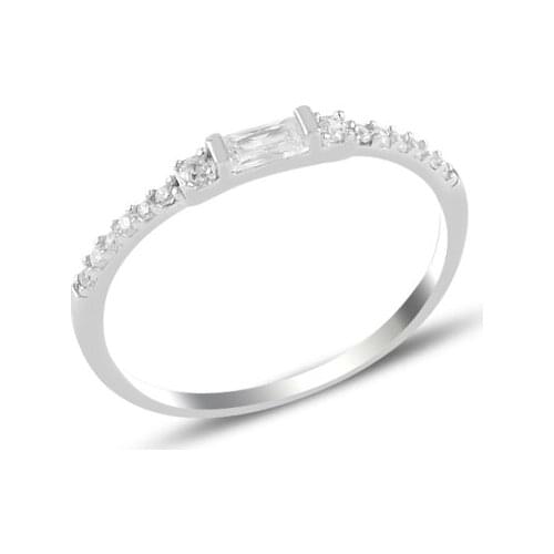 Silver 925 Sterling Zircon Stone Ring