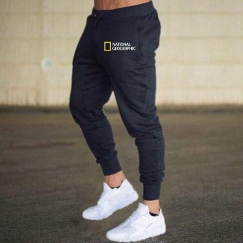 National Geographic Jogging Pants Men Sport Sweatpants Running Pants Men Fitness Joggers Trackpants Slim Fit Pants S-3XL