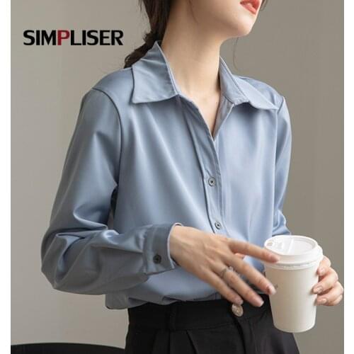 Женские атласные рубашки Simpliser China At AliExpress