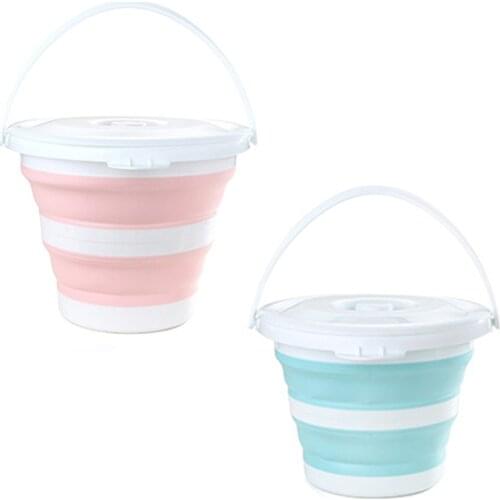 Collapsible Bucket Portable Folding Bucket Water Container With Sturdy Handle For Outdoor Fishing Car Cleaning Picnic Travel