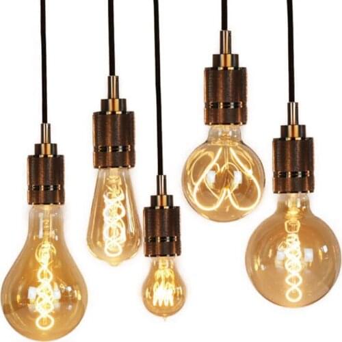 ST64 Retro Light Bulb E27 220V 110V 4W LED Flexible Light Bar Retro Lamp Love Filament Lamp Decoration Love Support Dimming