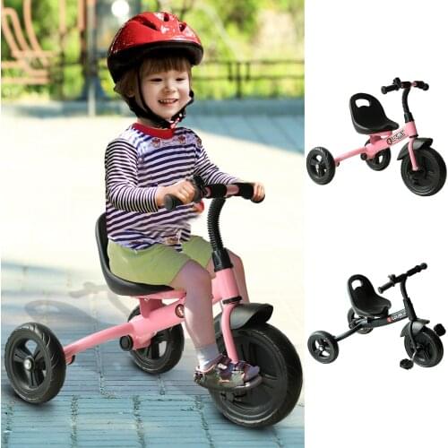 HOMCOM tricycle for children over 18 months ride toy with doorbell mudguard safety wheel 74x49x55cm