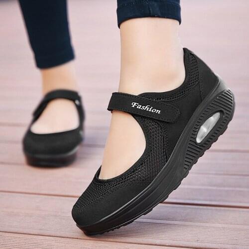 Summer Women Mesh Flat Platform Loafers Shoes Women Casual Breathable Fabric Sneakers Women Shoes