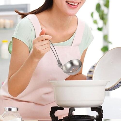 Outdoor Steel Folding Spoon Picnic Camping Tableware Foldable Tableware Soup Ladle Skimmer With Collapsible Handle