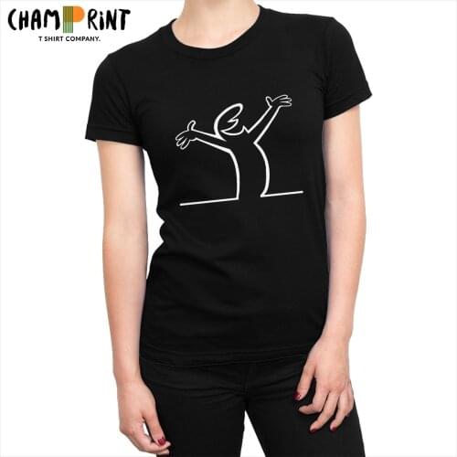 La Linea Women T Shirts Tees Top Aesthetic Cotton T-shirts for Female Round Neck Short Sleeve Gothic Clothing Printed Graphic