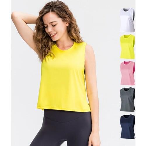 Women Sleeveless Running Vest Summer Fitness Tank Top Breathable Casual Loose T-Shirts Hollow Yoga Clothes Plus Size