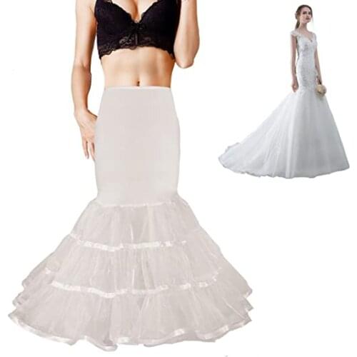 Sensual Looking New Style Women Mermaid Petticoat Fishtail Underskirt Trumpet Crinoline for Mermaid Wedding Dress