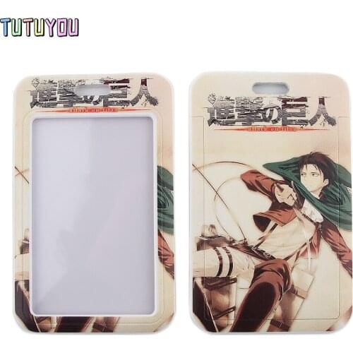 1pc PC2516 Anime Cool Lanyard Credit Card ID Holder Bag Student Women Travel Bank Bus Business Card Cover Badge