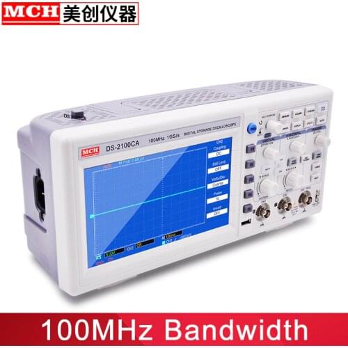 100MHz Digital Oscilloscope with 7" Large LCD Color Screen 2 Channel Digital Storage Oscilloscope Handheld usb oscilloscope