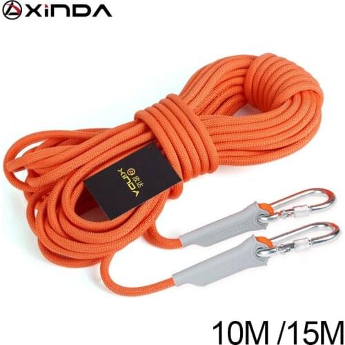 12KN 9.5mm Pro Outdoor Climbing Cord Hiking Rock High Strength Safety Rope Fashion