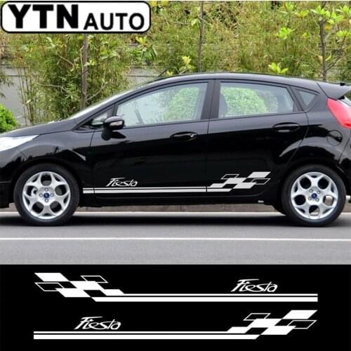2pcs Side Door Stripe Vinyl Decal Graphic Sticker For Ford Kuga Escape 2012 2013 2014 2015 2016 2017 2018 Car Decals YtnAuto
