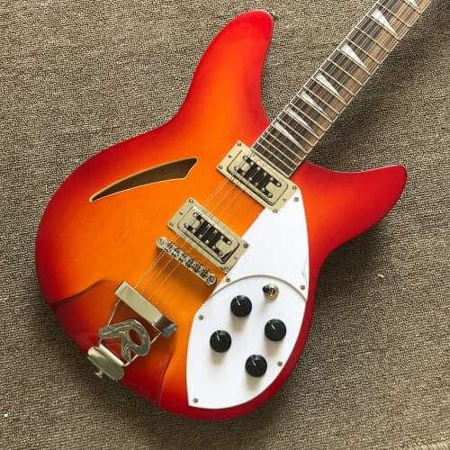 2020High quality 12 String Electric Guitar, Rickn 360 Electric Guitar,Cherry red Burst body,Rosewood fingerboard,free shipping