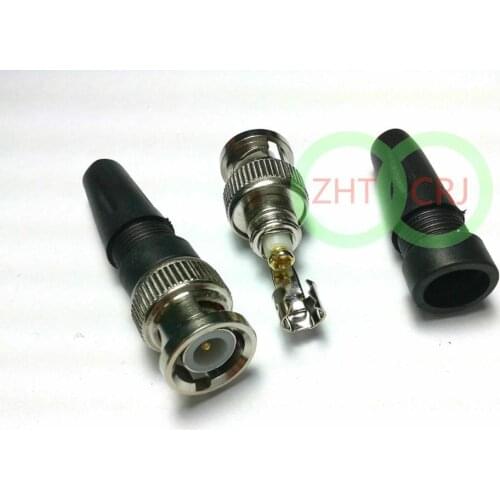 5pcs BNC male Plug pin Cables Soldering Iron Plastic tail CONNECTOR RG59