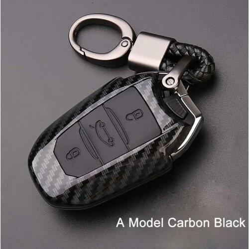 ABS Silicone Carbon Fiber Car key case shell cover for Citroen C4 CACTUS C5 C3 C6 C8 Picasso Xsara for Peugeot 3008 308 RCZ 508