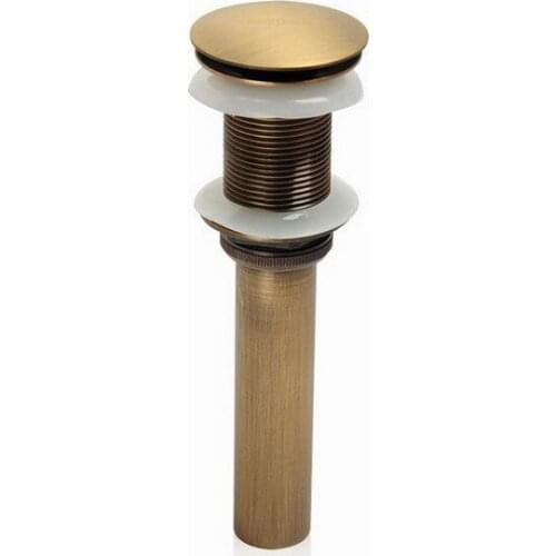 Antique Brass Vintage Retro Large Round Cap Pop Up Bathroom Sink Basin Waste / Drain Without Overflow Bathroom Accessory msd004