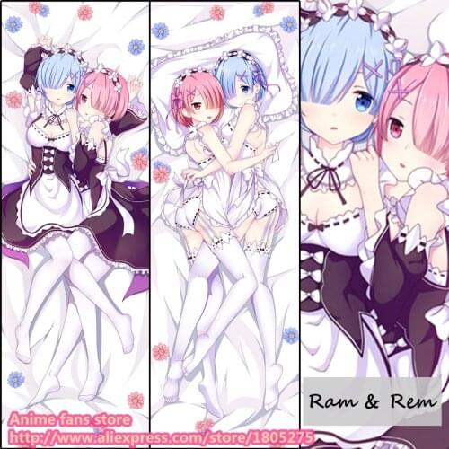 Anime Re Zero Starting Life in Another World Ram & Rem Japan Pillowcase Pillow Case Cover decorative Hugging Body Bedding