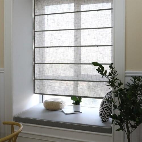 Chicity Half Blackout Curtains Linen Fabric Roman Blinds Roller Window Treatment roman curtains for kitchen