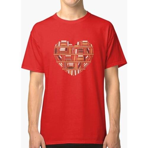 I Heart Books T Shirt Book Bookshelf Heart Love Books Library Read Reading Bookish Nerd