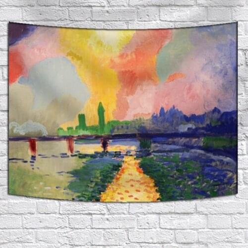 Modern Art Painting Van Gogh Starry Night Bedroom Bedside Background Wall Decoration Tapestry