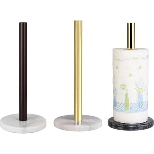 Punch-Free Kitchen European Marble Vertical Paper Towel Rack Vertical Roll Paper Holder