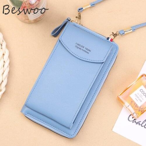 Hot Sale Womens Wallet Shoulder Bag Phone Pocket Long Female Wallets Clutch Coin Purses Zipper Ladies Bag Pocket Card Holders