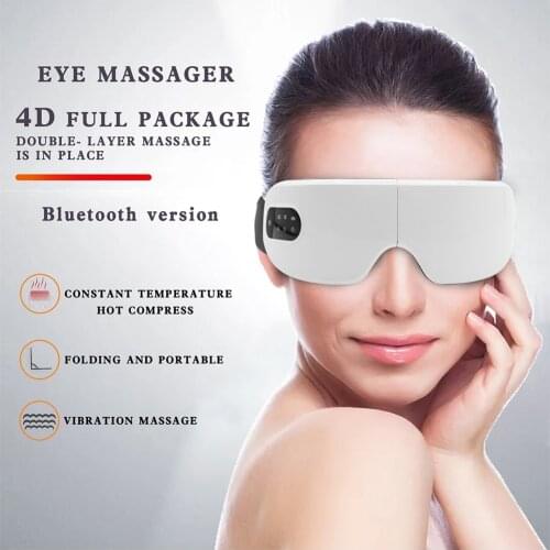 Eye Massager Electric Bluetooth 4D Smart Eye Care Instrumen Improve Sleep Music Relieve Eye Fatigue Heating Vibration Massage
