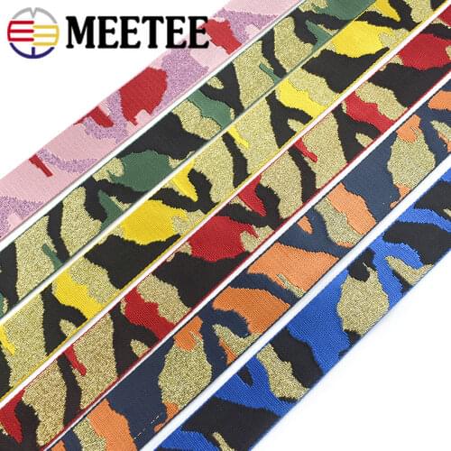 Meetee 2yards 38mm Nylon Jacquard Webbing Tapes for Garment Backpack Ribbon Band Strap Sewing Decoration Diy Accessories
