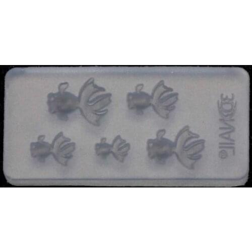 Cute Vivid Mini Size Goldfish Pendant Silicone Resin Mold Jewelry Making Tools