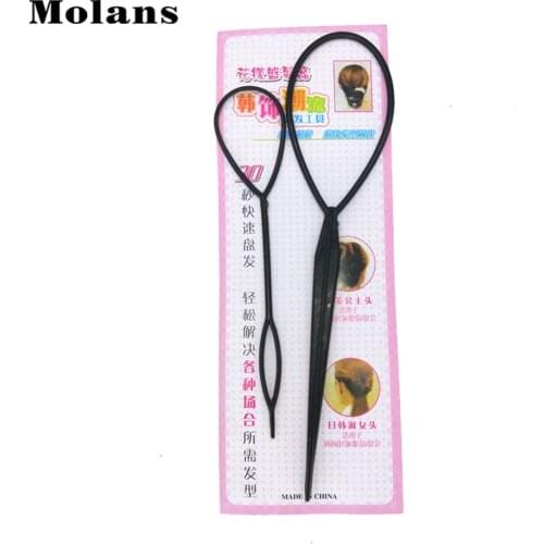 Molans Multi-Function Pull Hairpin Magic Wear Stick Big & Small 1 Set Girl Braided Hair Style Hair Accessories