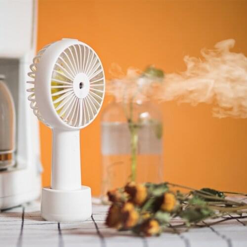 2000mah Rechargeable Battery Spray Fan Handheld Desktop Low Noise Adjustable Wind Water Misting Air Cooler Humidifier Fan Mini