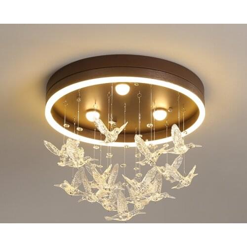 Modern LED Ceiling lights Nordic Iron fixtures Novelty Acrylic Bird lighting for kids bedroom dining room Ceiling lamps WY513