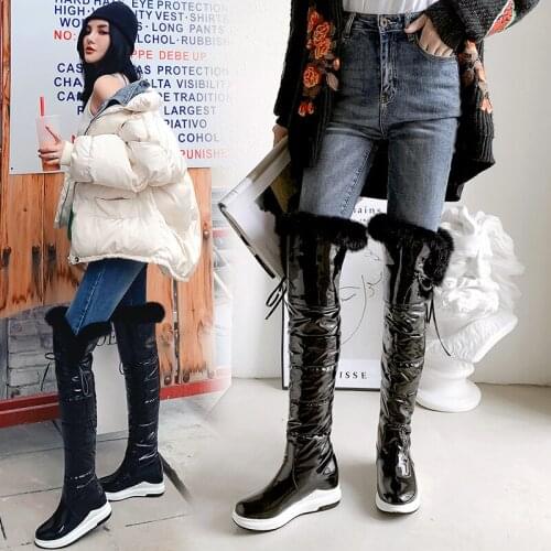 New Female Classic Warm Long Boots Party Shoes Woman Winter Women Over The Knee Boots Quality Pu Leather Riding Snow Boots