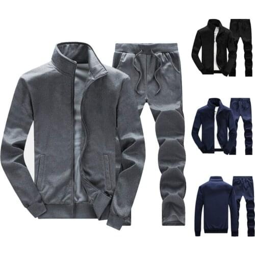 Solid Color Army Tracksuit Men 2021 Hoodies Set Fleece Mens Active Sweat Suit Sweatshirts Men Hoodie Men Support DIY Printed