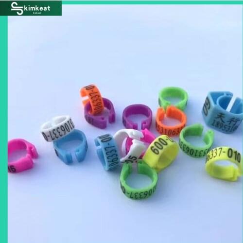 8mm Bird Dove Pigeon Plastic Leg Rings Custom Plastic Lettering Rings Black/Red/Blue/Green/Yellow/White/Pink/Orange