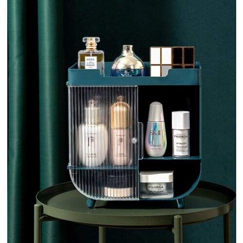 Net Red Cosmetic Storage Box Desktop Finishing Dustproof Bedroom Lipstick Dressing Table Skin Care Product Rack