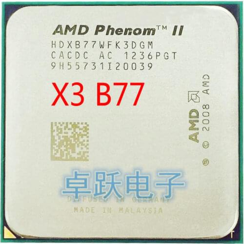 AMD Phenom II X3 B77 3.2 GHz triple-core CPU Processor Socket AM3 X3-B77 free shipping
