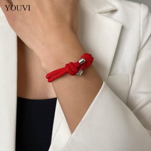 YOUVI Twisted Couple Adjustable Bracelets for Women Men Friendship Fashion Valentines Day Jewelry Bracelets on Hand Bangels