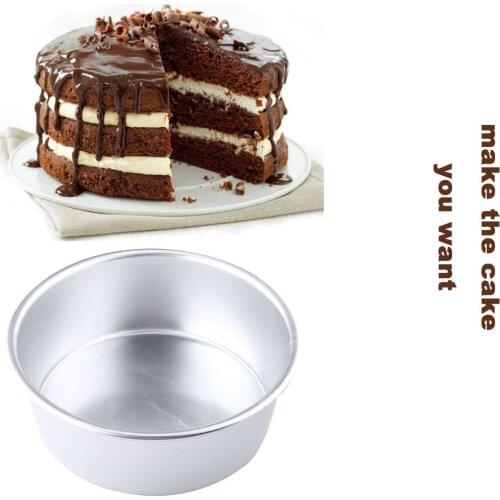2/5/6/8 Inch Round Bakeware Cake Mold Tin Pan Bakeware Cake Pans for Kitchen Mould Tray Aluminum Alloy Non-Stick Baking Mould