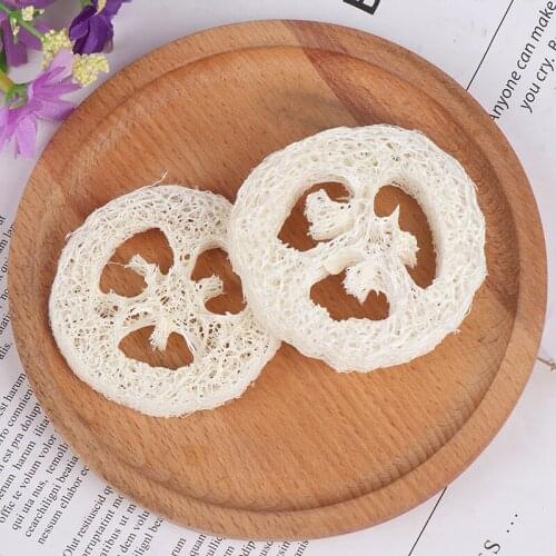 2Pcs Natural Loofah Soap Holder Dish Bathroom Storage Support Plate Stand